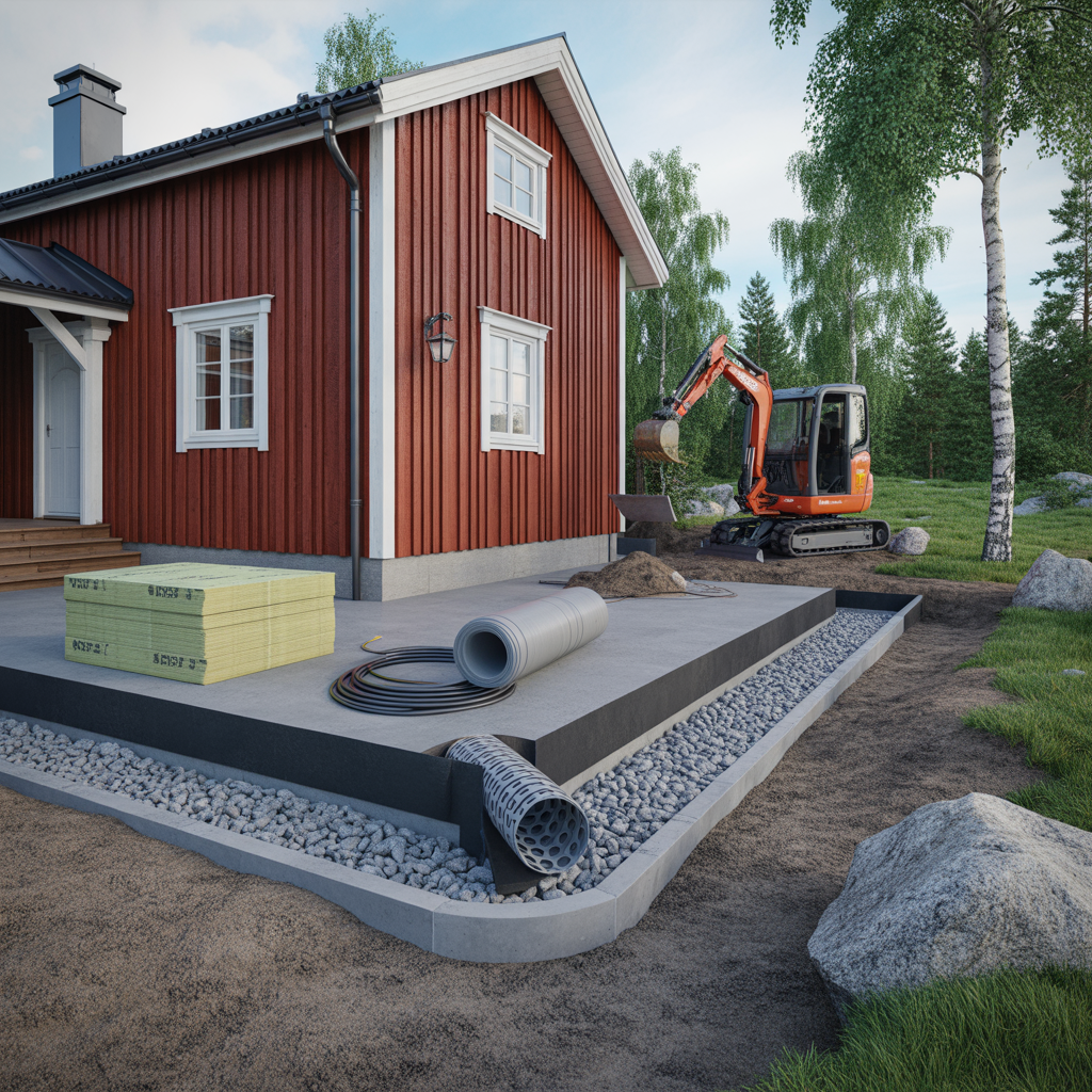 dranering runt husgrund kostnad metod och tidsatgang