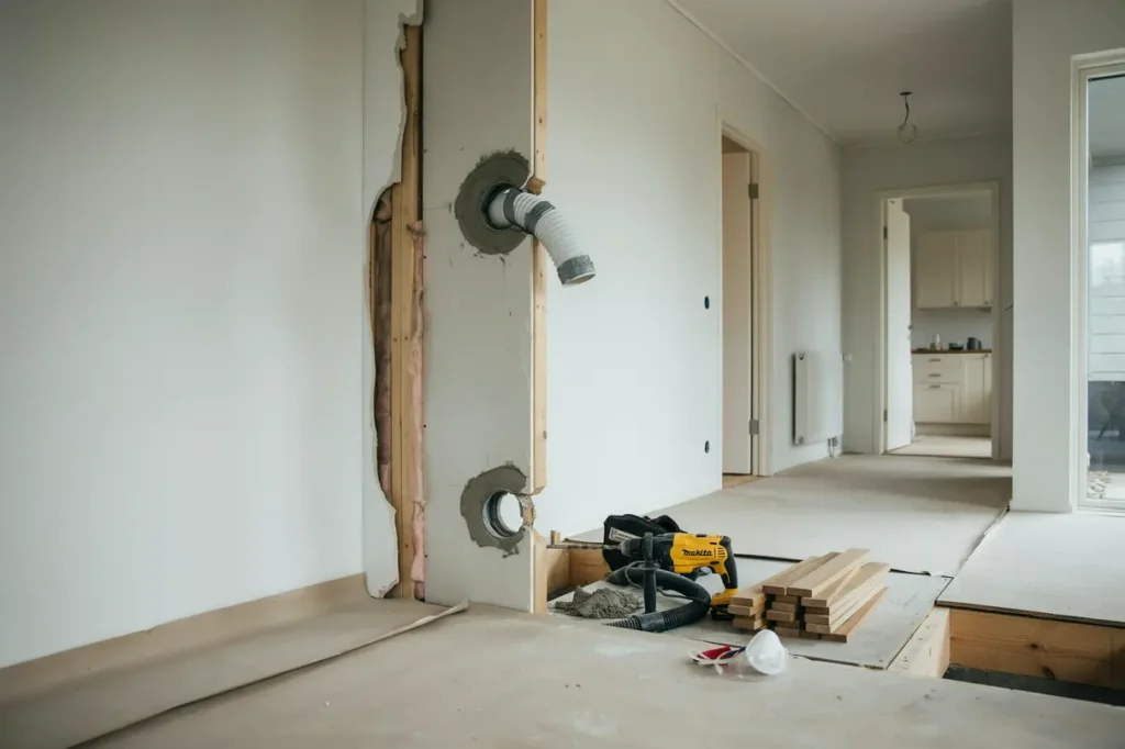 selektiv rivning och k rnborrning f r ventilation i billdal hov s